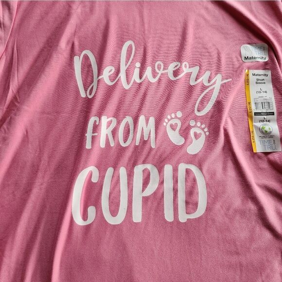 NEW MATERNITY "Delivery From Cupid" Graphic T-Shirt size M and L - Picture 2 of 7